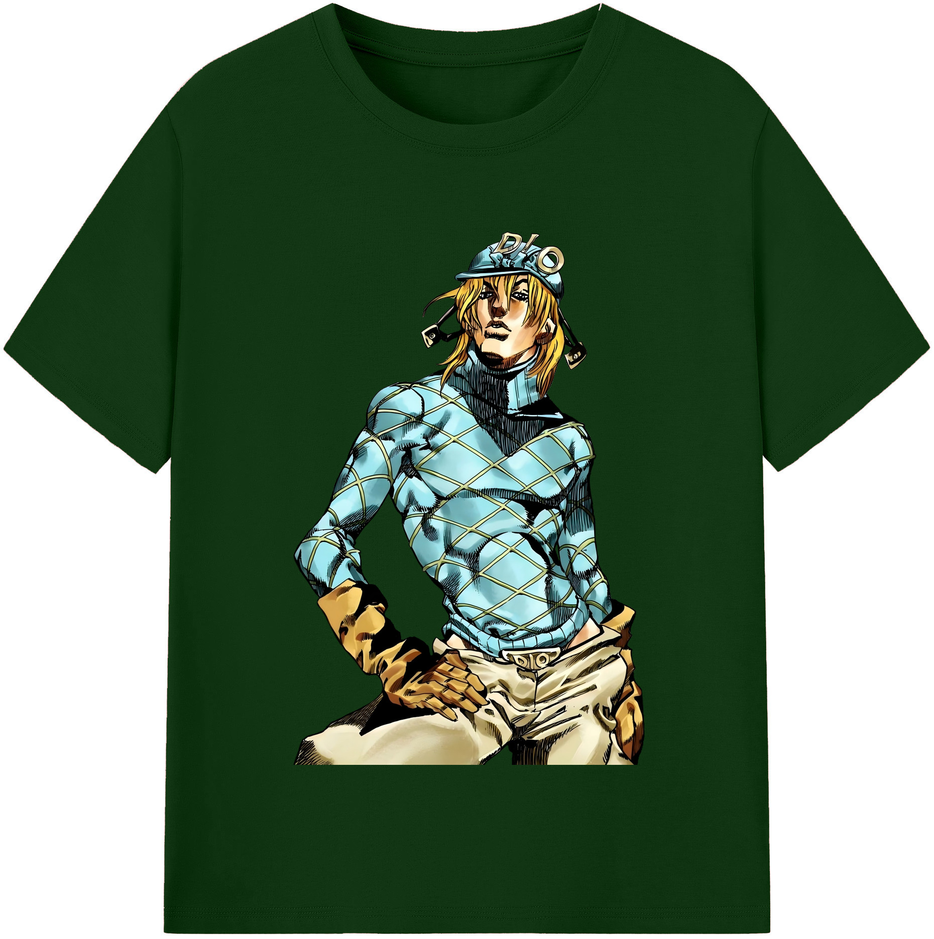 （画像用） ジョジョの奇妙な冒険 ディオ?ブランドー JoJo's Bizarre Adventure Dio Brando 綿100％半袖Tシャツ（フロントプリント）